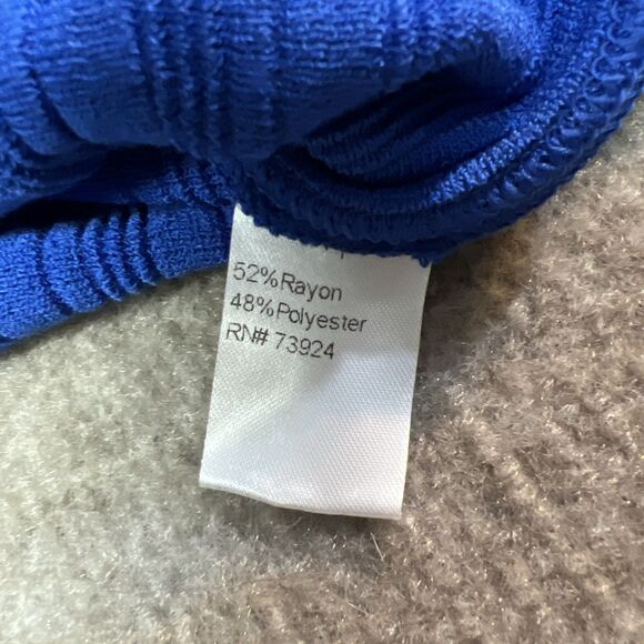 Ming Wang Dolman Sleeve Knit Tunic Top Sz S Blue Geometric Tonal Stripes NWOT - Picture 3 of 7